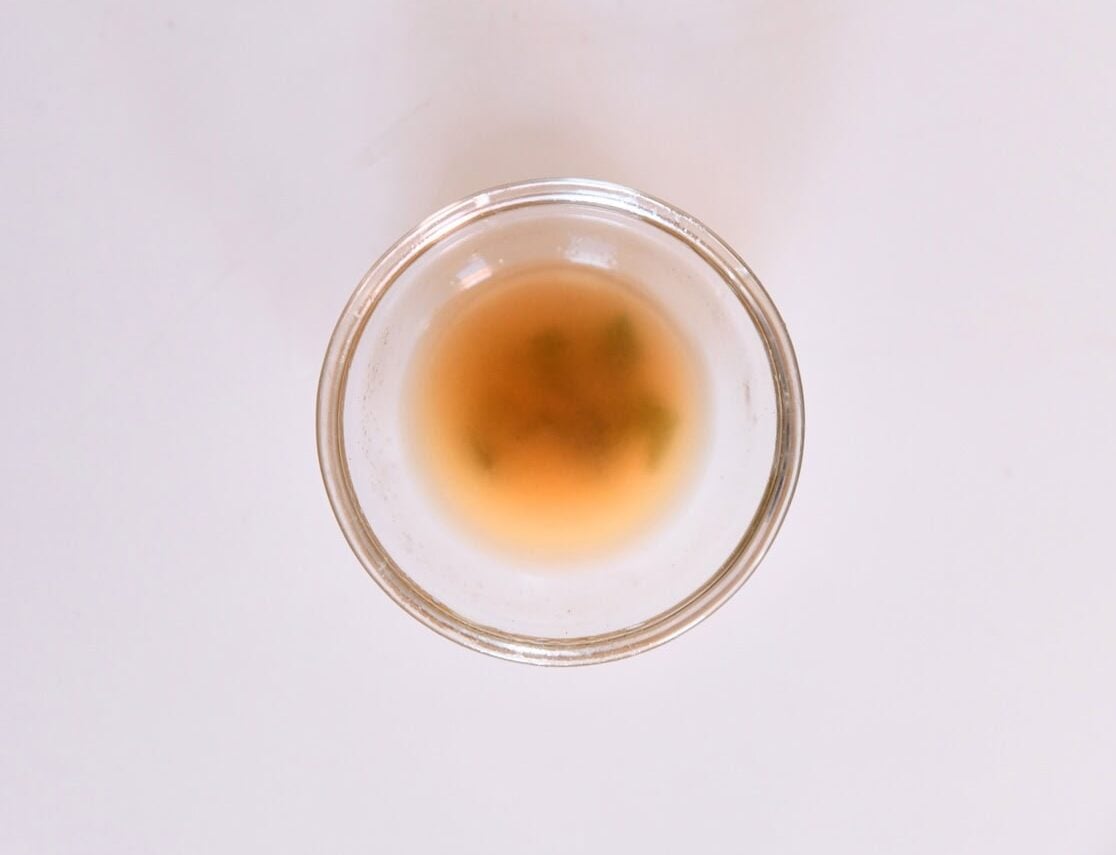 Broth in clear ramekin