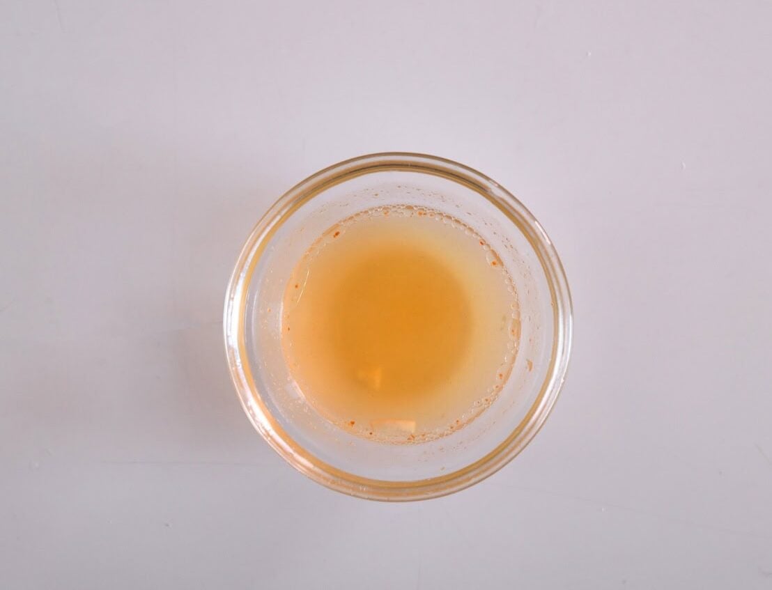 Broth in clear ramekin
