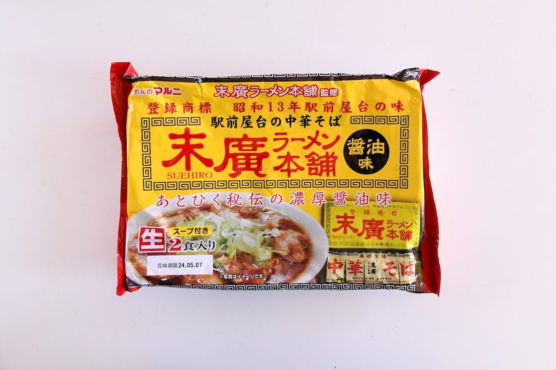 Marni Foods Akita Suehiro Ramen Honpo Soy Sauce Flavor in packaging