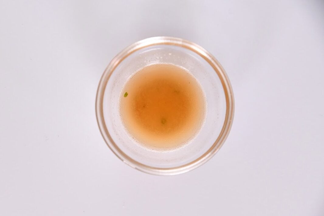 Broth in clear ramekin