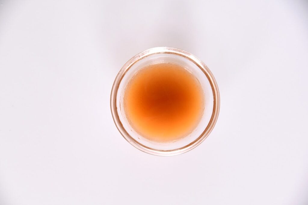 Broth in clear ramekin