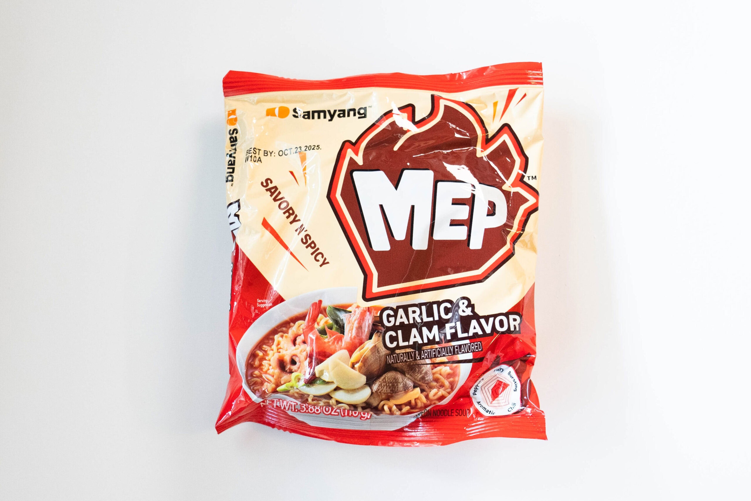 Samyang Mep Garlic & Clam Flavor in packaging
