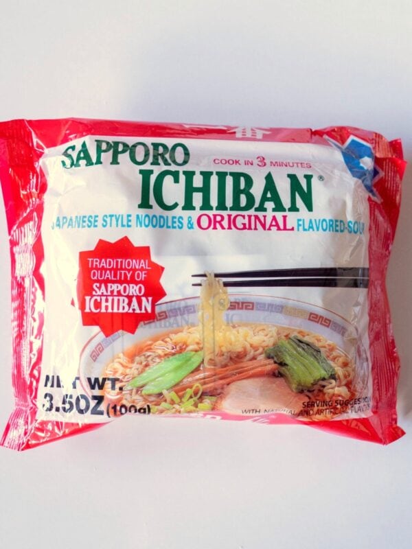Sapporo Ichiban Original Flavored Soup package on a white background