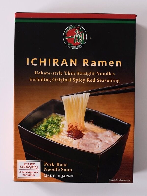 front of the box packaging of Ichiran ramen