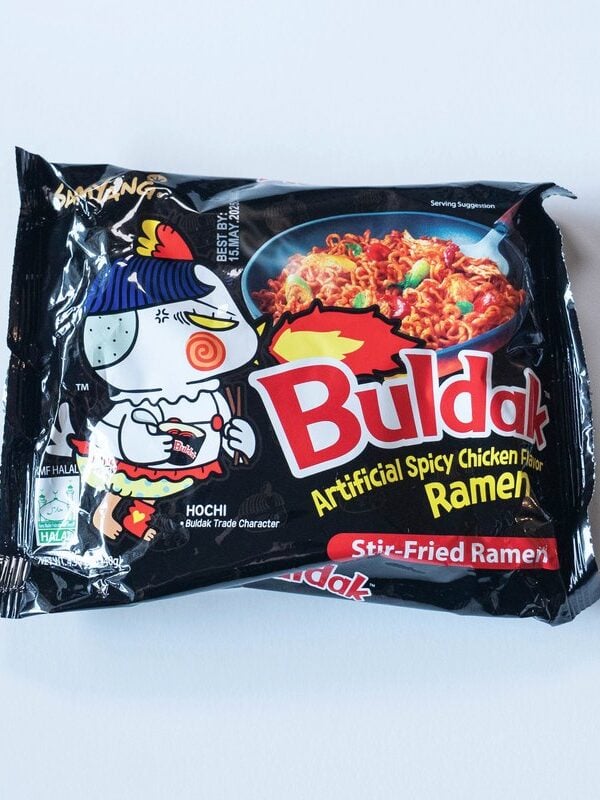 Samyang Buldak Spicy Chicken Stir-Fried Ramen in packaging